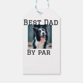 Beste vader door par hond huisdier foto modern een cadeaulabel (Achterkant)