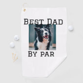 Beste vader door par hond huisdier foto modern een golfhanddoek (Insitu)