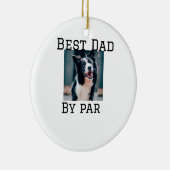 Beste vader door par hond huisdier foto modern een keramisch ornament (Rechts)