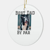 Beste vader door par hond huisdier foto modern een keramisch ornament (Links)