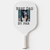 Beste vader door par hond huisdier foto modern een pickleball paddle (Achterkant)