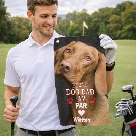 Beste Vader Door Par Honden Foto Golfhanddoek