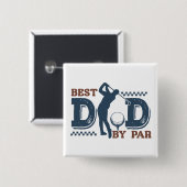 Beste vader door Par-knop  Vierkante Button 5,1 Cm (Voorkant /achterkant)