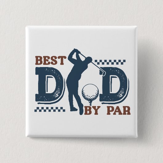 Beste vader door Par-knop  Vierkante Button 5,1 Cm (Voorkant)