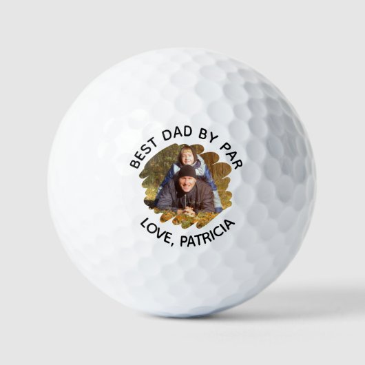 Beste vader door Par met Aangepaste Foto Vaderdag Golfballen (Voorkant)