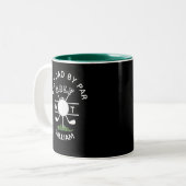 BESTE VADER DOOR PAR MONOGRAM NAAM TWEEKLEURIGE KOFFIEMOK (Voorkant links)