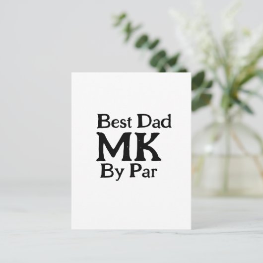 Beste vader door par monogram vaderdag simpel rust briefkaart (Staand voorkant)