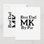 Beste vader door par monogram vaderdag simpel rust briefkaart (Voorkant / Achterkant)