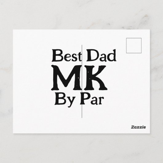 Beste vader door par monogram vaderdag simpel rust briefkaart (Achterkant)