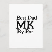 Beste vader door par monogram vaderdag simpel rust briefkaart (Voorkant)