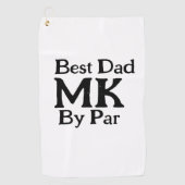 Beste vader door par monogram vaderdag simpel rust golfhanddoek (Voorkant)