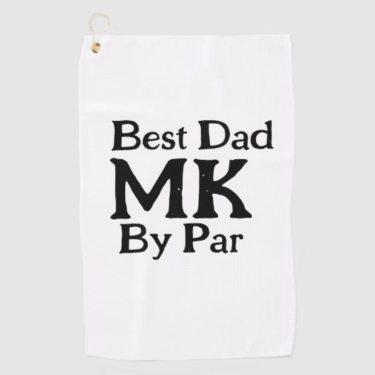 Beste vader door par monogram vaderdag simpel rust golfhanddoek (Voorkant)