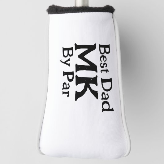 Beste vader door par monogram vaderdag simpel rust golfheadcover (Draai 90)
