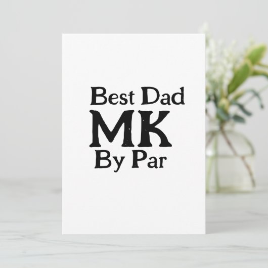 Beste vader door par monogram vaderdag simpel rust kaart (Staand voorkant)