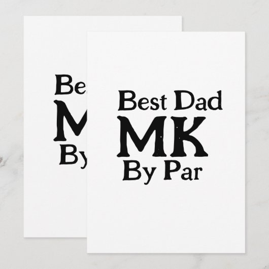 Beste vader door par monogram vaderdag simpel rust kaart (Voorkant / Achterkant)