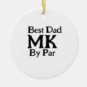 Beste vader door par monogram vaderdag simpel rust keramisch ornament (Voorkant)