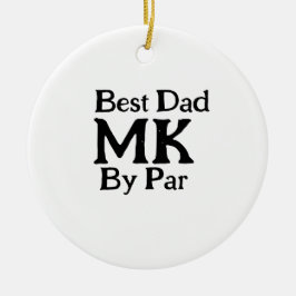 Beste vader door par monogram vaderdag simpel rust keramisch ornament