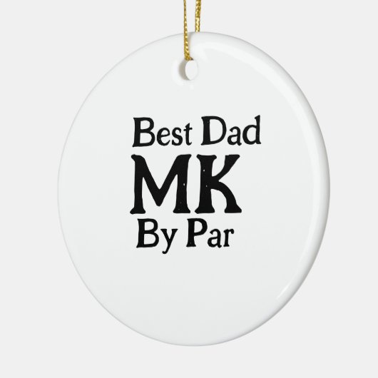 Beste vader door par monogram vaderdag simpel rust keramisch ornament (Links)