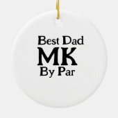 Beste vader door par monogram vaderdag simpel rust keramisch ornament (Achterkant)