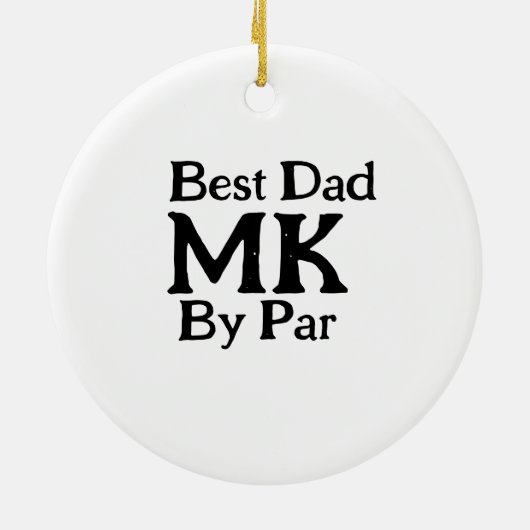 Beste vader door par monogram vaderdag simpel rust keramisch ornament (Achterkant)