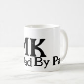 Beste vader door par monogram vaderdag simpel rust koffiemok (Voorkant rechts)