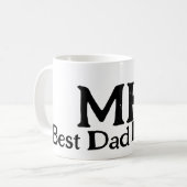Beste vader door par monogram vaderdag simpel rust koffiemok (Voorkant links)