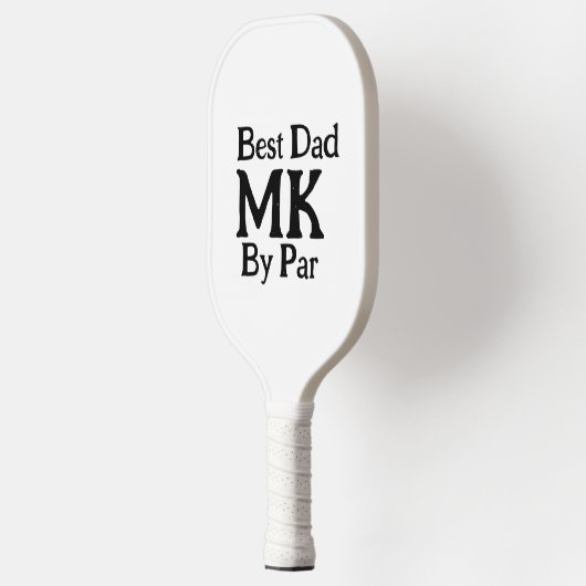Beste vader door par monogram vaderdag simpel rust pickleball paddle (Links)