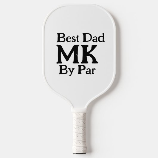 Beste vader door par monogram vaderdag simpel rust pickleball paddle (Voorkant)