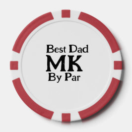 Beste vader door par monogram vaderdag simpel rust poker chips