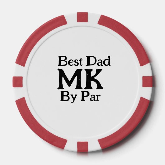 Beste vader door par monogram vaderdag simpel rust poker chips (Voorkant)