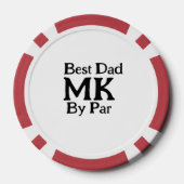 Beste vader door par monogram vaderdag simpel rust poker chips (Achterkant)