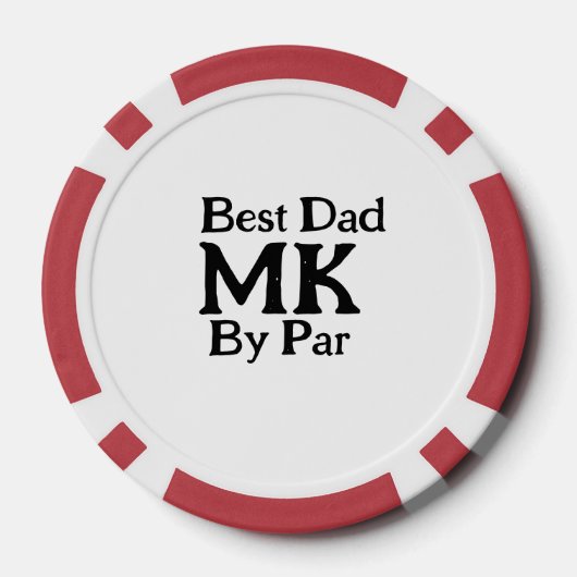 Beste vader door par monogram vaderdag simpel rust poker chips (Achterkant)