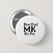 Beste vader door par monogram vaderdag simpel rust ronde button 5,7 cm (Voorkant /achterkant)