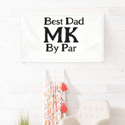 Beste vader door par monogram vaderdag simpel rust spandoek (Insitu)