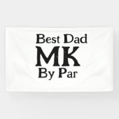 Beste vader door par monogram vaderdag simpel rust spandoek (Horizontaal)