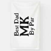 Beste vader door par monogram vaderdag simpel rust spandoek (Verticaal)