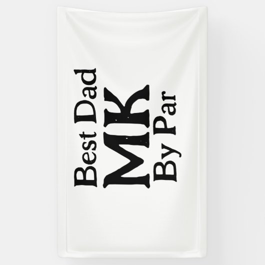 Beste vader door par monogram vaderdag simpel rust spandoek (Verticaal)