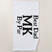 Beste vader door par monogram vaderdag simpel rust strandlaken (Voorkant)