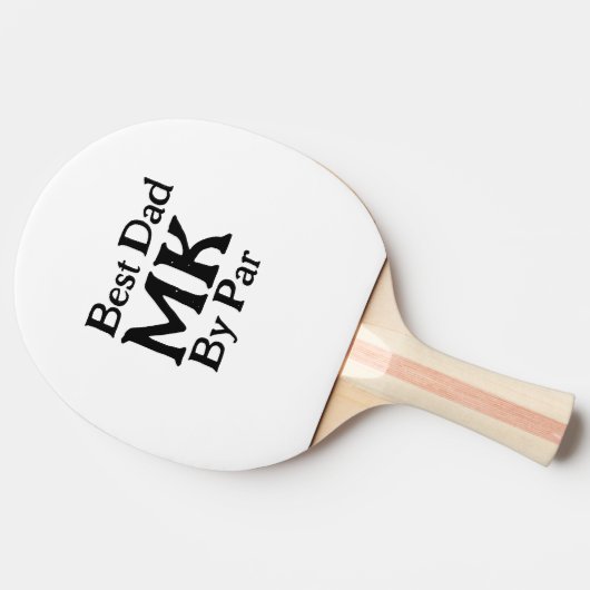Beste vader door par monogram vaderdag simpel rust tafeltennisbatje (Zijkant)