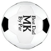 Beste vader door par monogram vaderdag simpel rust voetbal (Gedraaid)