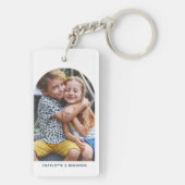 Beste vader door Par Retro Fathers Day Kinder Foto Sleutelhanger (achterkant)