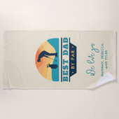 Beste vader door Par Retro Gepensioneerde golflief Strandlaken (Voorkant)