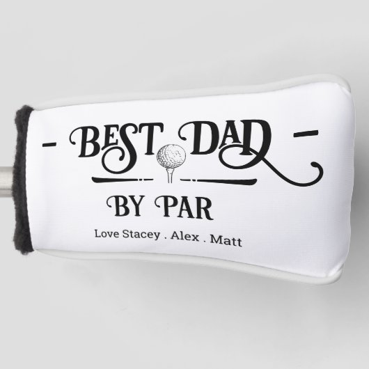 Beste vader door PAR Retro-lettertype Golfheadcover (Voorkant)
