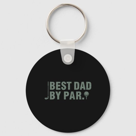 beste vader door par vader & #; s dag golfen bi sleutelhanger (Voorkant)