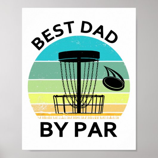 Beste Vader Door Par Vaderdag Disc Golf Opa Leuk Poster (Voorkant)