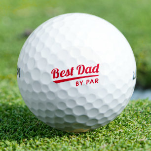 Beste Vader Door Par Vaderdag Retro Rood Golfballen