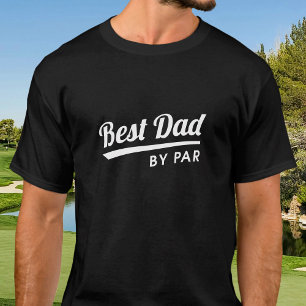 Beste Vader Door Par Zwart en Wit Retro Golf T-shirt