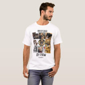 Beste vader door Paw Aangepast 9 Foto Collage T-shirt (Voorkant volledig)