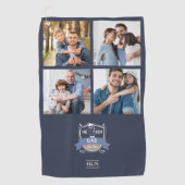 Beste vader door persoonlijke foto's Golfhanddoek (Voorkant)