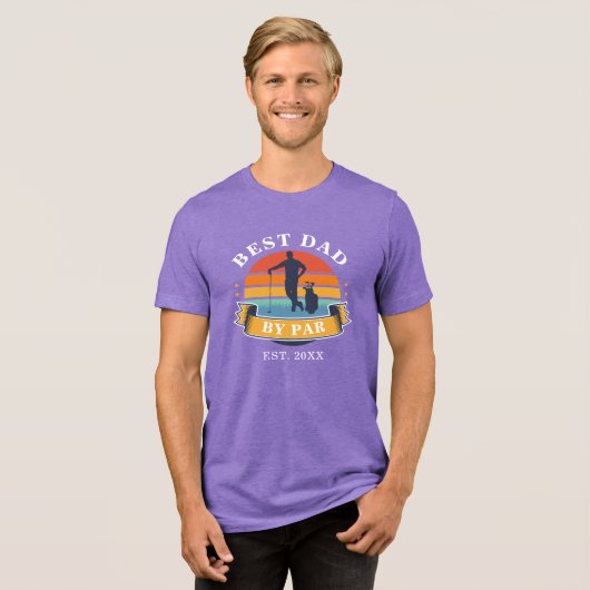 Beste vader door persoonlijke gepersonaliseerde Re Tri-Blend Shirt (Voorkant volledig)